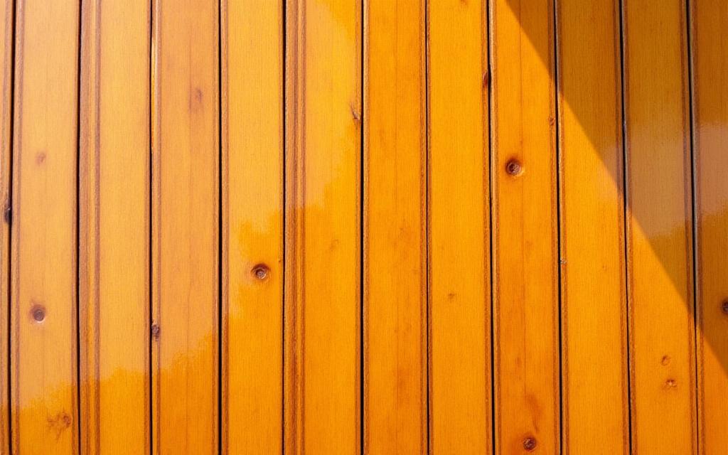 The same teak deck restored to a vibrant, rich golden color with perfect seams after rejuvenation.